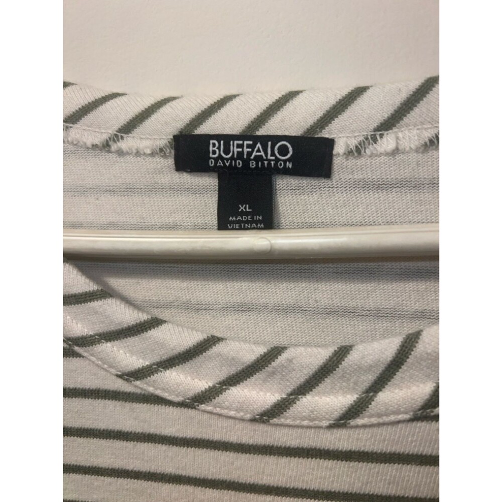 Buffalo David Bitton Dress Ladies' Striped Dress OliveGreen Size X-Large - Picture 2 of 5
